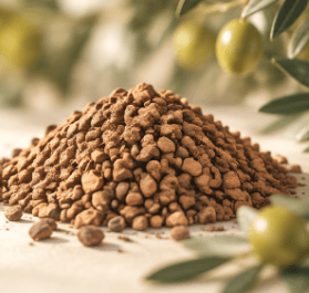 Mucchietto realistico di nocciolino di oliva